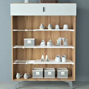 Étagère de rangement extensible pour étagère de tension de placard