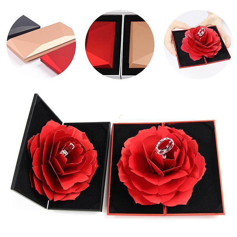 Plusgenial™ Boîte à Bagues Rose Pop-up 3D