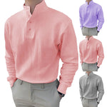 Polo homme col montant et manches longues