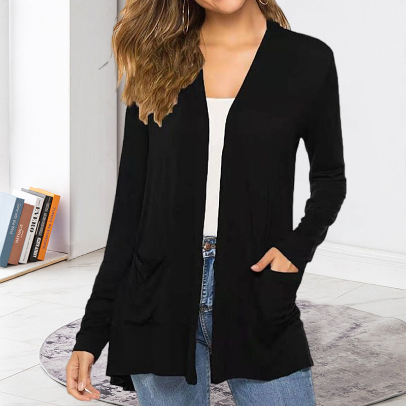 Cardigan d'été léger et décontracté à manches longues pour femmes
