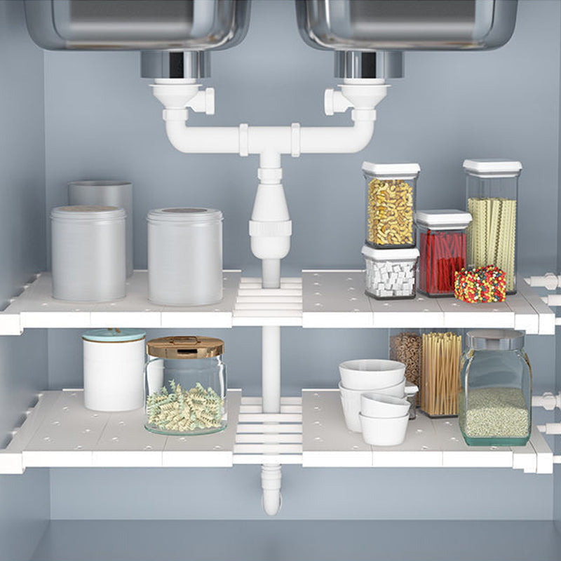 Étagère de rangement extensible pour étagère de tension de placard