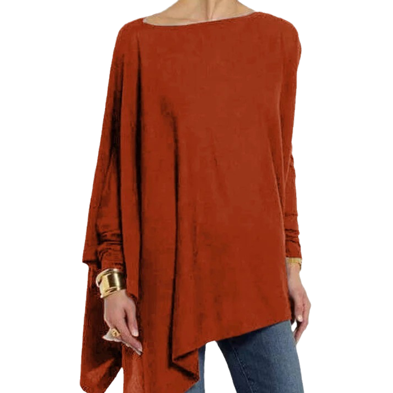 T-shirt à Manches Longues de Couleur Unie pour Femmes