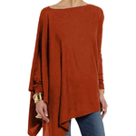 T-shirt à Manches Longues de Couleur Unie pour Femmes