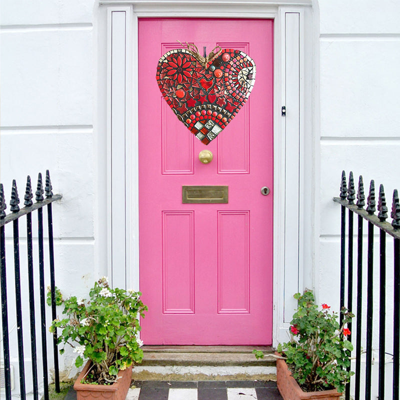 Grande décoration de coeur de mosaïque de jardin