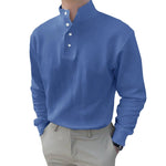 Polo homme col montant et manches longues