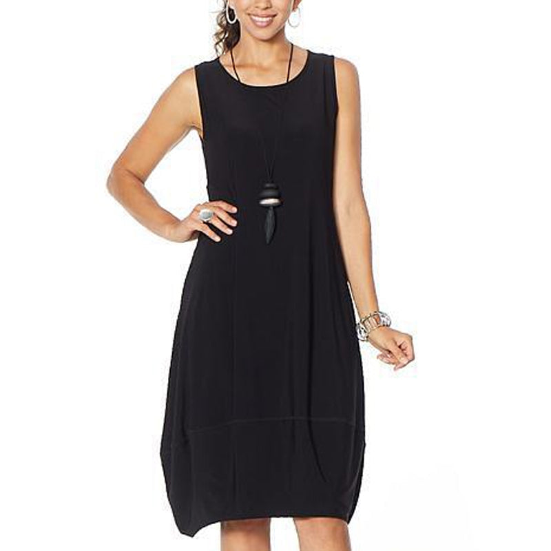 Robe sans manches en jersey mat