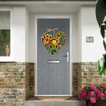 Grande décoration de coeur de mosaïque de jardin