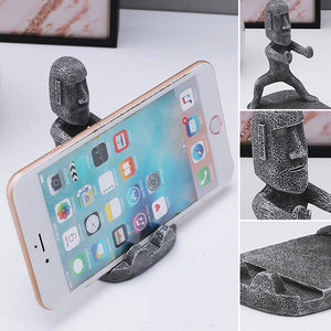 Porte-téléphone statue en pierre