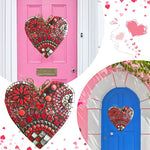 Grande décoration de coeur de mosaïque de jardin