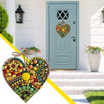 Grande décoration de coeur de mosaïque de jardin