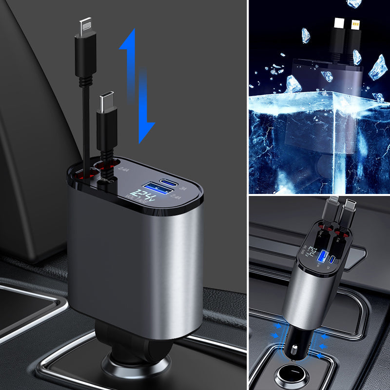 Chargeur de voiture rétractable
