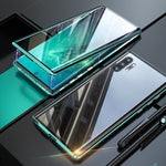 Étui de téléphone double face en verre trempé magnétique pour Samsung