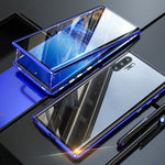 Étui de téléphone double face en verre trempé magnétique pour Samsung
