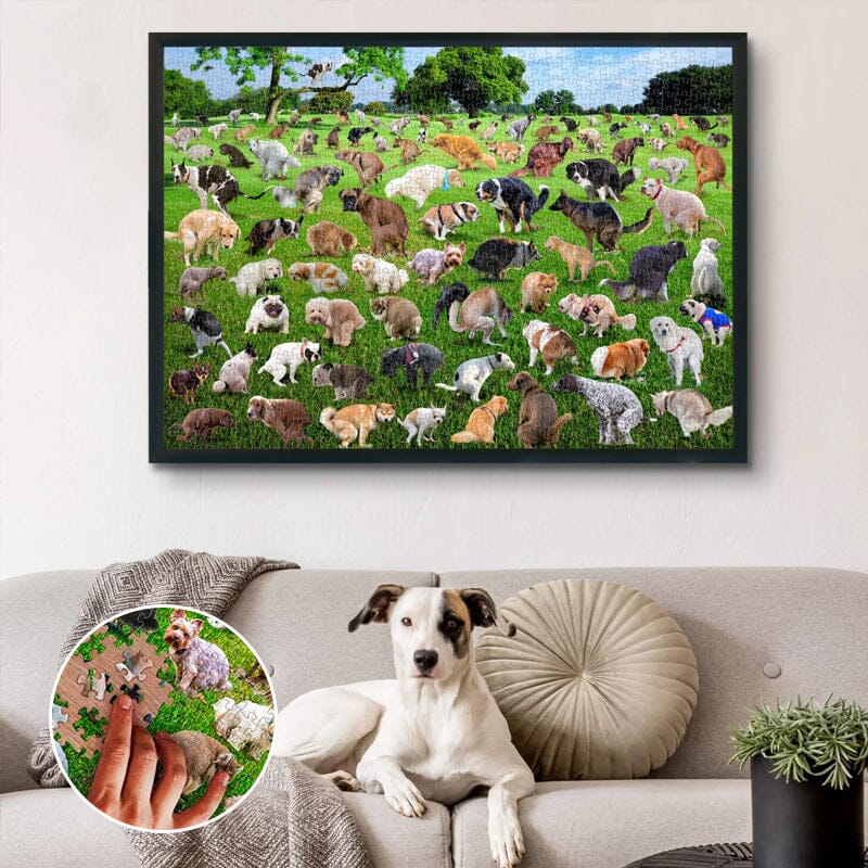 Puzzle 1000 pièces, 101 chiots qui font caca