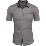 Chemise d'été décontractée à col à carreaux pour hommes