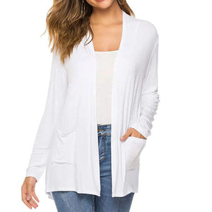 Cardigan d'été léger et décontracté à manches longues pour femmes